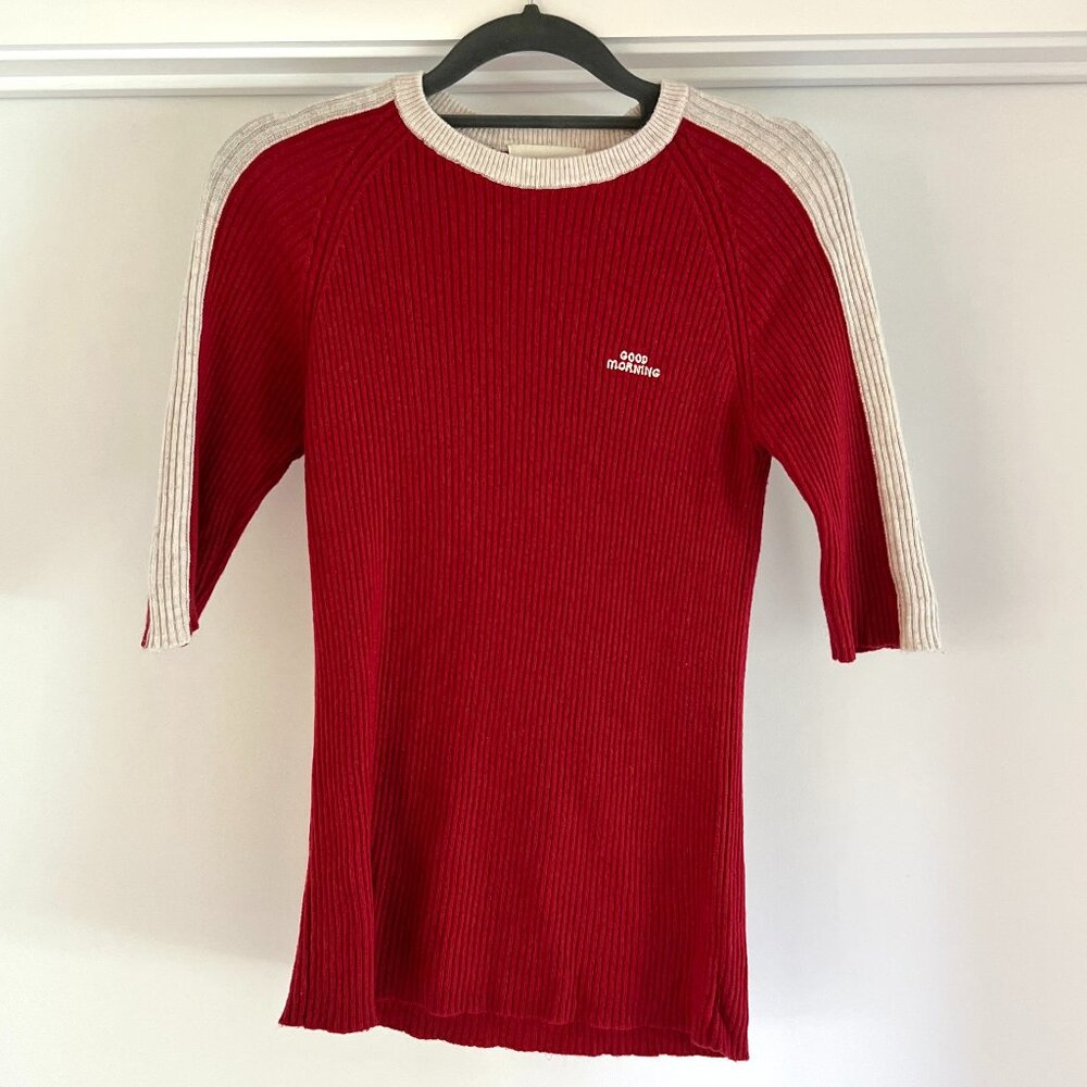 Bobo Choses Women's Knitted Sweater - Red & Cream